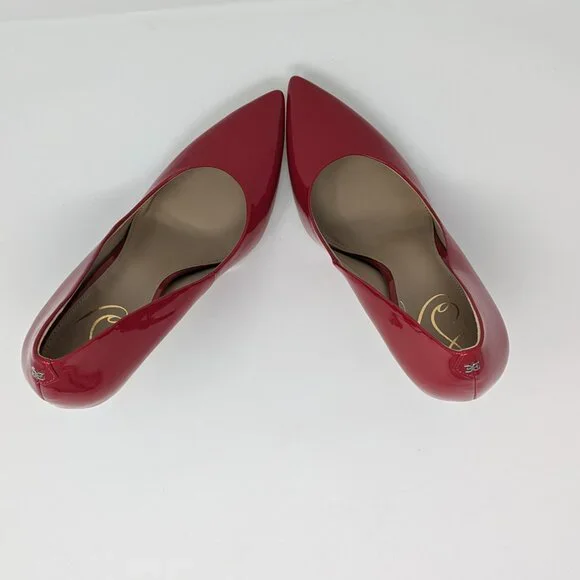 Sam Edelman Hazel Red Patent Leather Heels - Picture 3 of 10